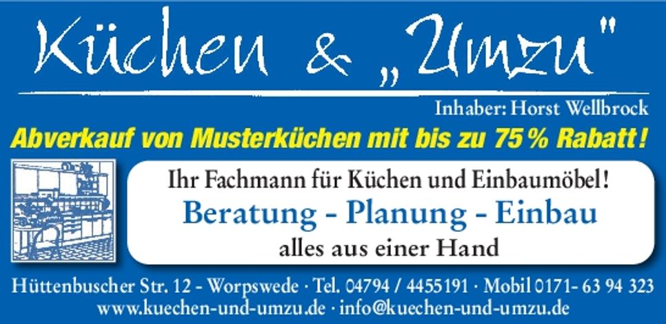 Abverkauf v. Musterküchen bis zu 75%
