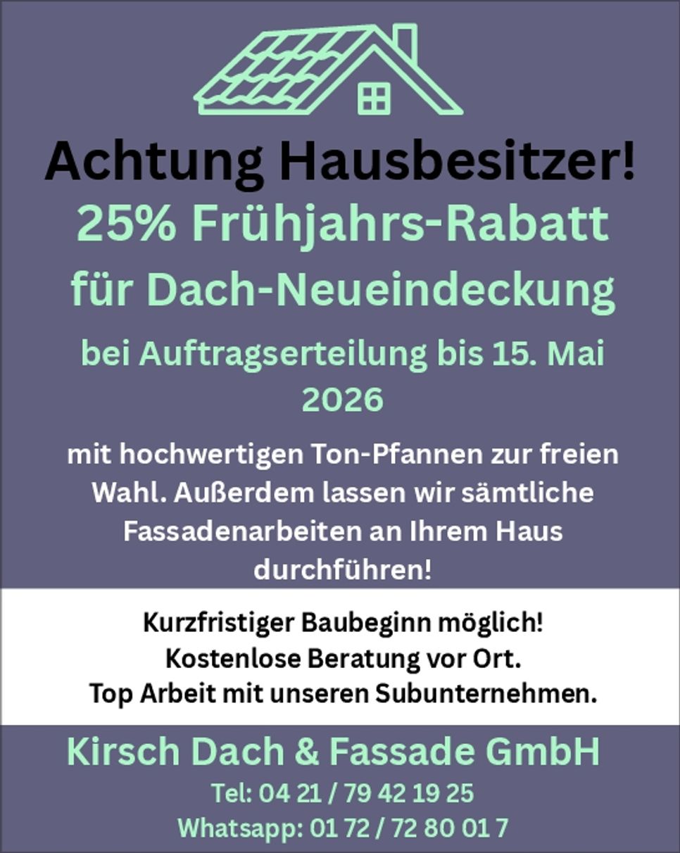 25% Frühjahrsrabatt 