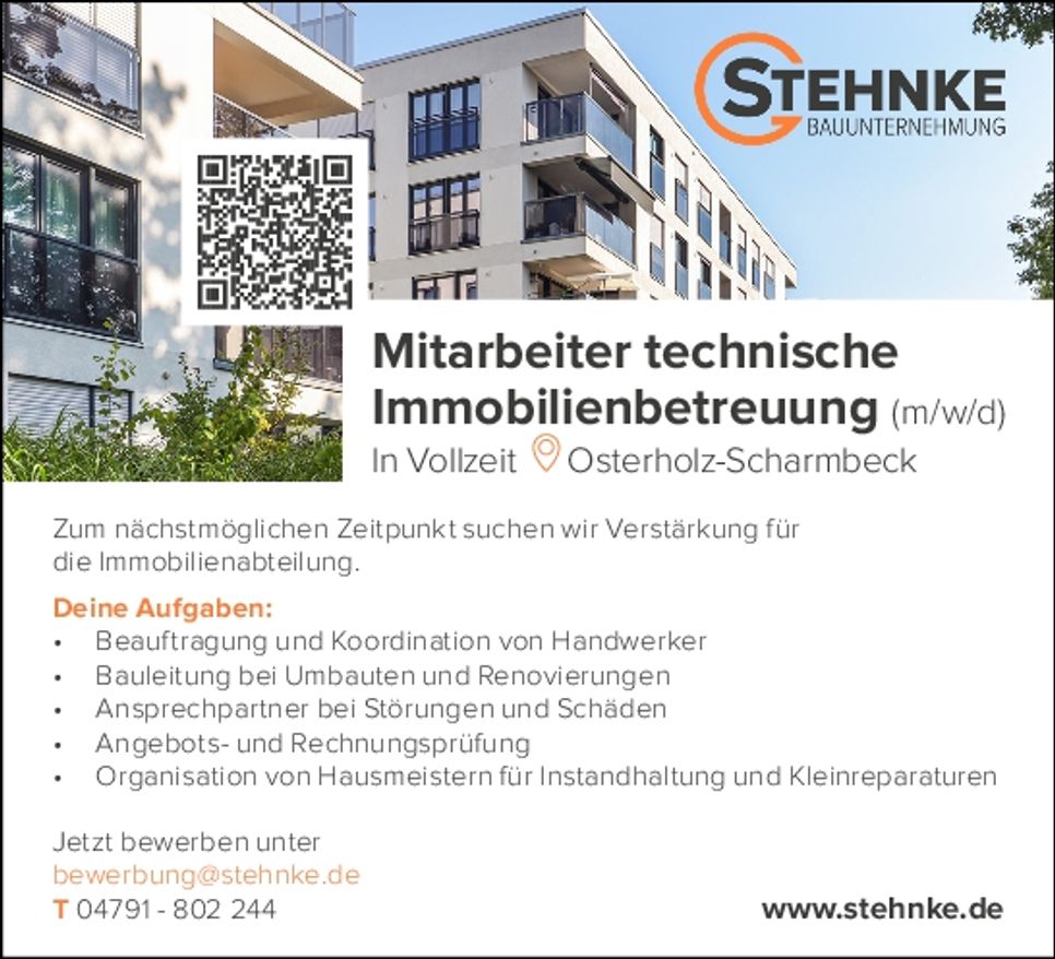 Mitarbeiter technische Immobilienbetreuu