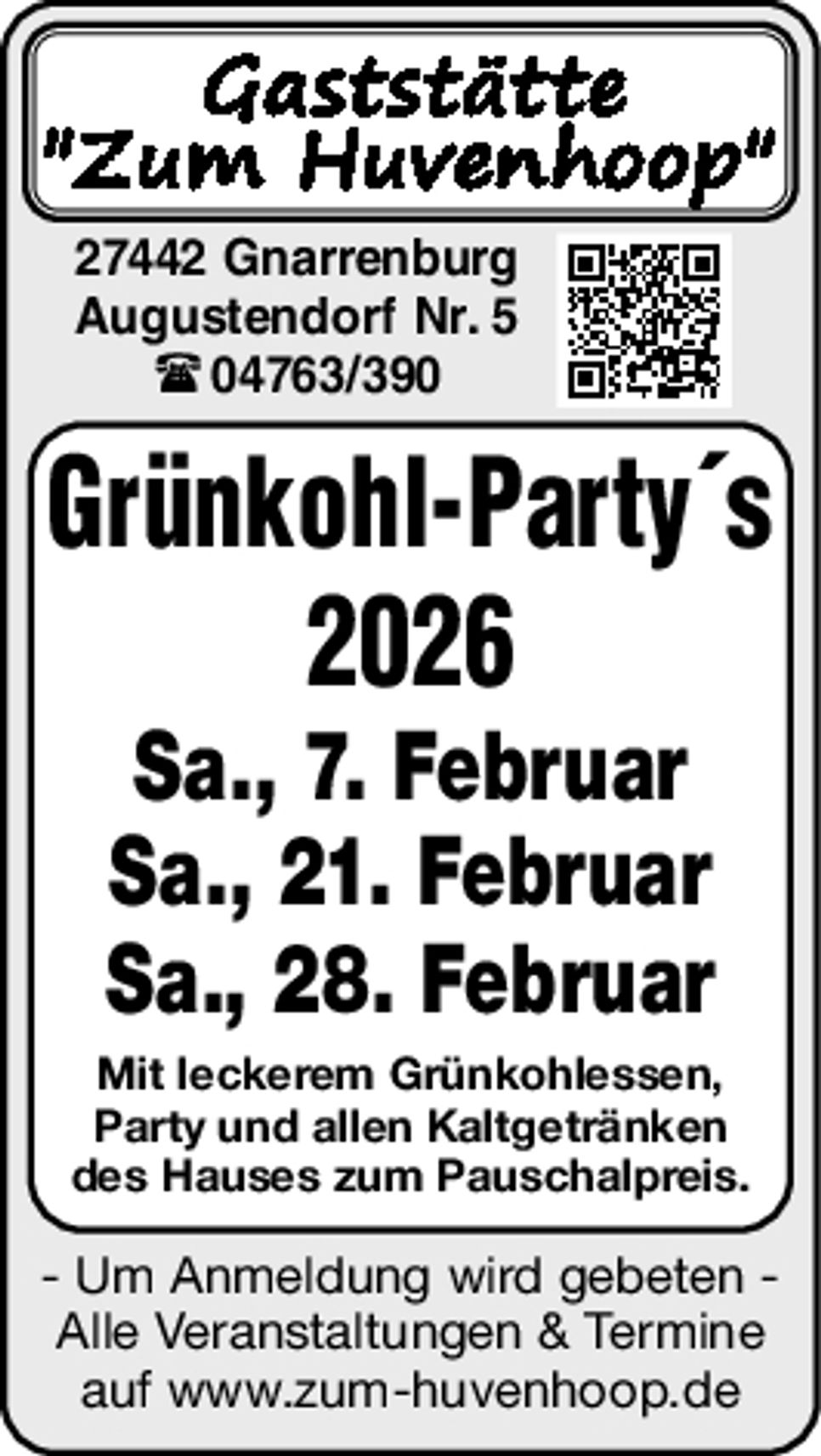 Grünkohl-Party 2025