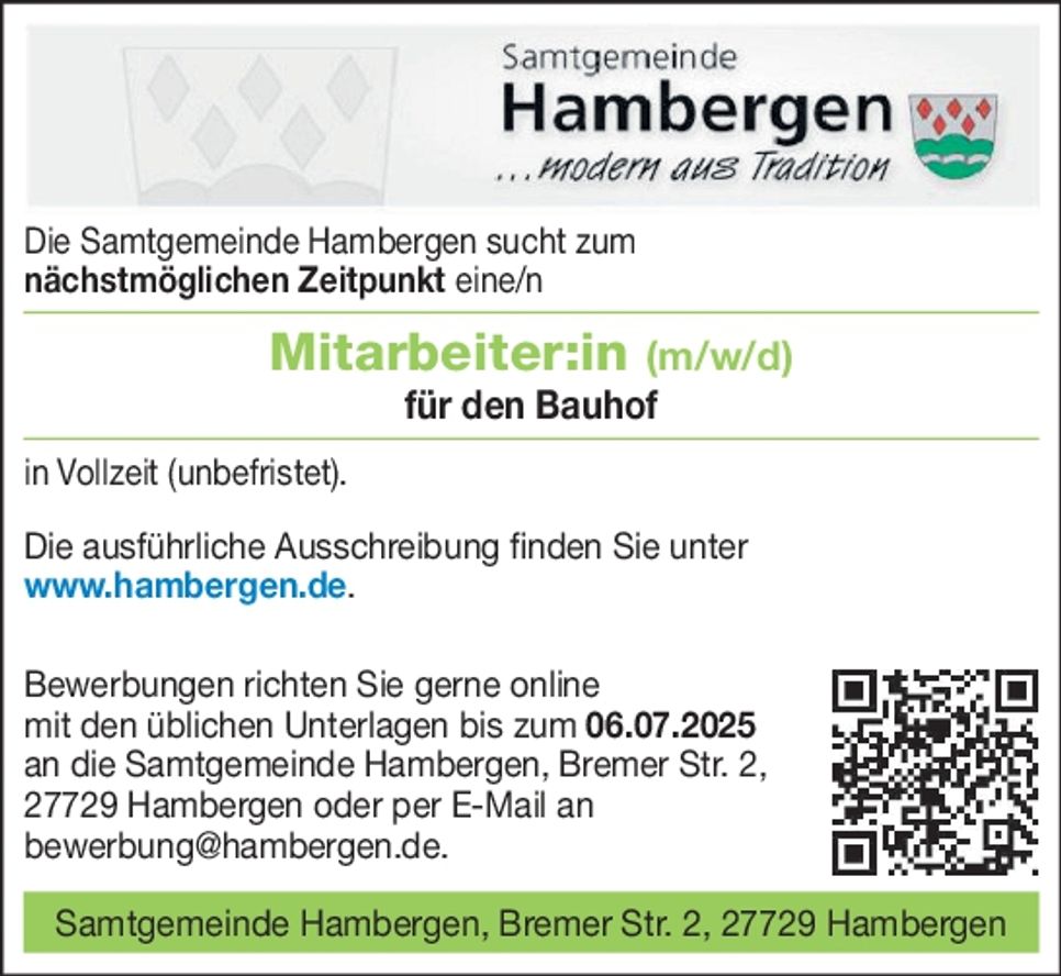 Mitarbeiter:in Bauhof