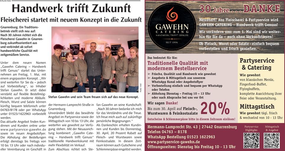PR Anzeige - Neues Konzept