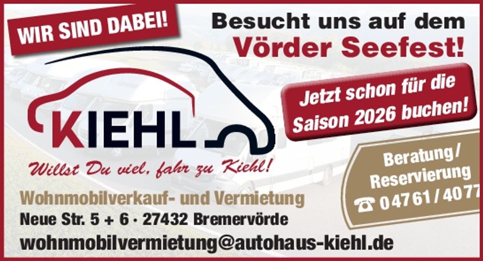 Besscht uns auf  dem Vörder Seefest