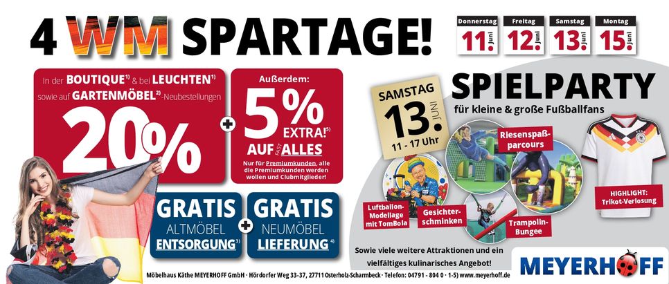 Vorteils-Wochen WMSpielparty