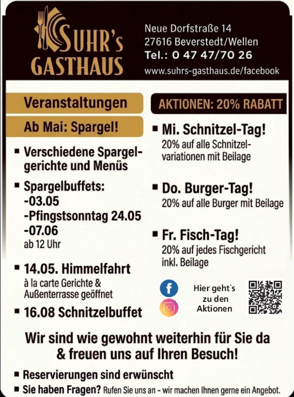 Veranstaltungen, Spargel, Aktionen
