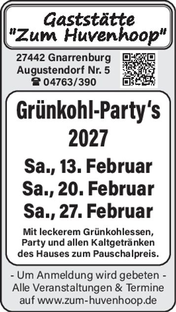 Grünkohl-Party 2027