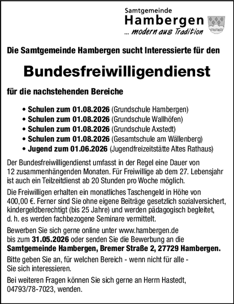 Bundesfreiwilligendienst