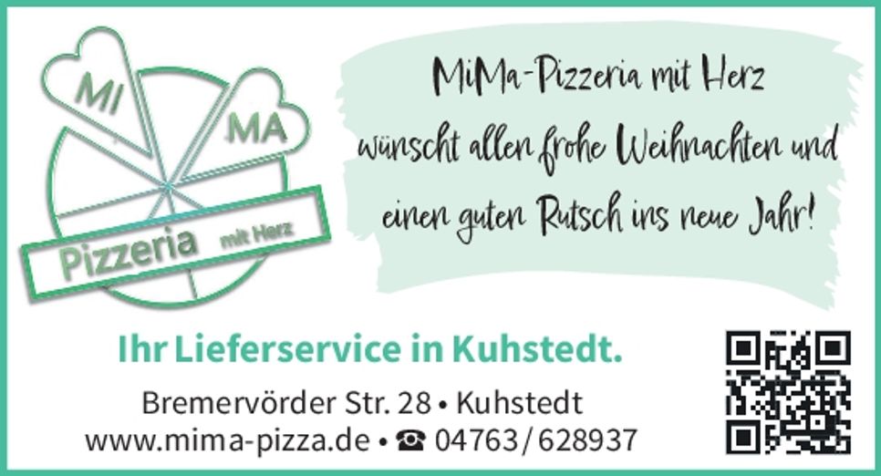 MiMa-Pizza wünscht frohe weihnachten 