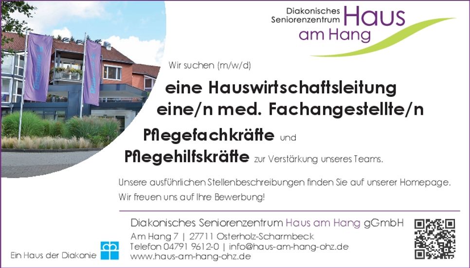 Hauswirtschaftsleitung/ med. Fachangeste