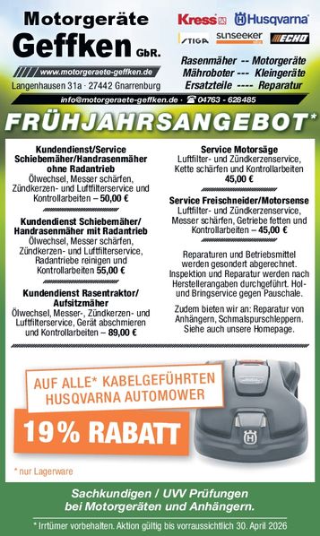 Frühjahrsangebot 2026