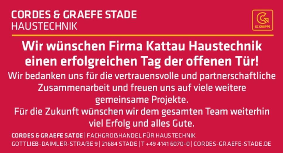 Wir wünschen der Firma Kattau 