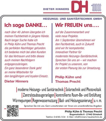 Nach über 40 Jahren ... Übergabe / Übern