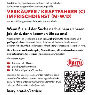 Verkäufer im Frischdienst