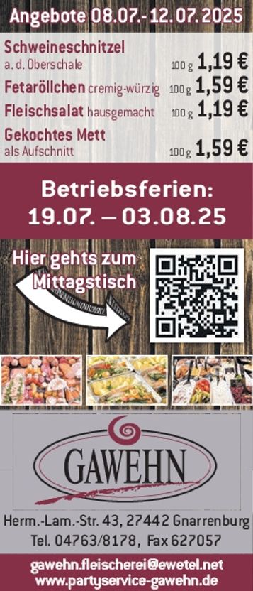 Angebote  / Betriebsurlaub