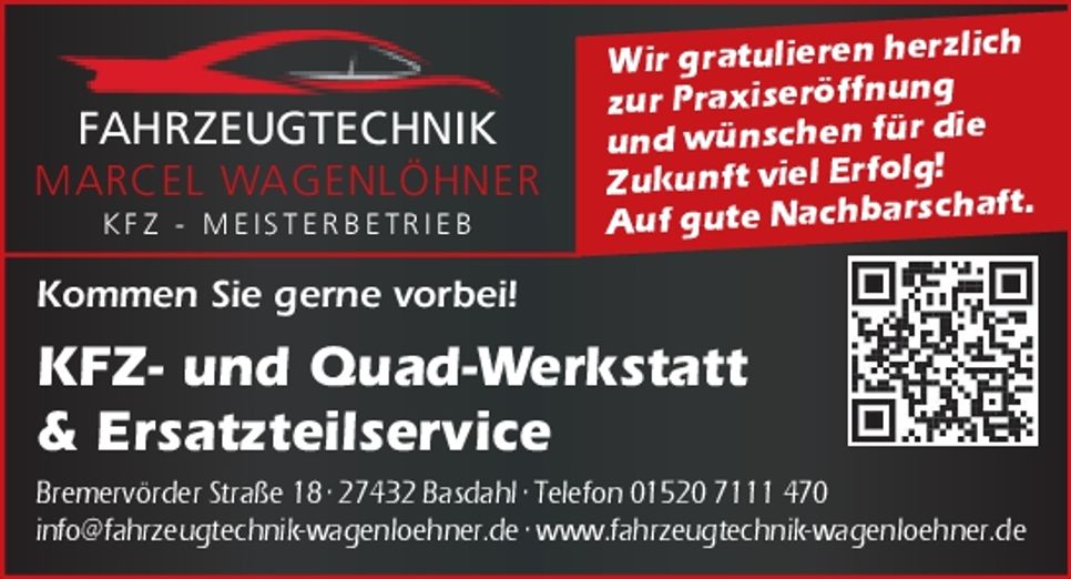 Glückwunsch zur Eröffnung