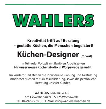 Küchendesigner gesucht