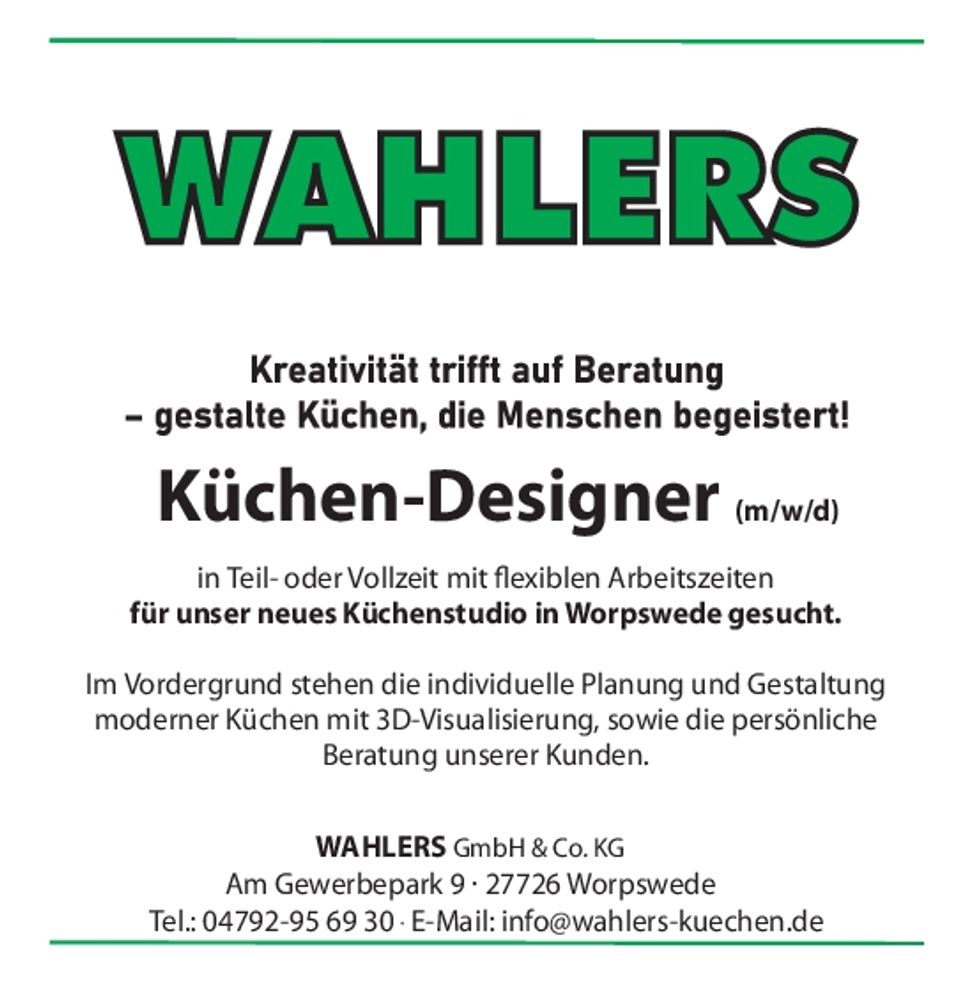 Küchendesigner gesucht