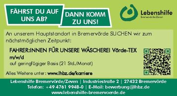 Fahrer für Wäscherei