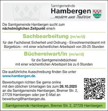 Sachbearbeitung/in u.büchereiwart/in