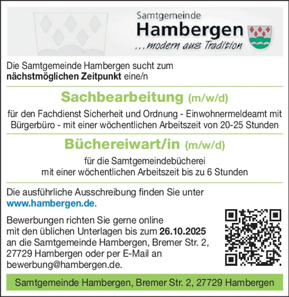 Sachbearbeitung/in u.büchereiwart/in