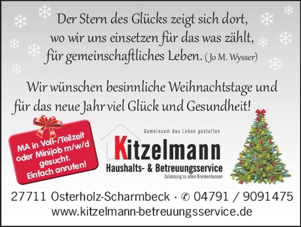 Weihnachtsgruß mit MA gesucht