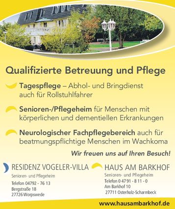 Qualifizierte Betreuung und Pflege
