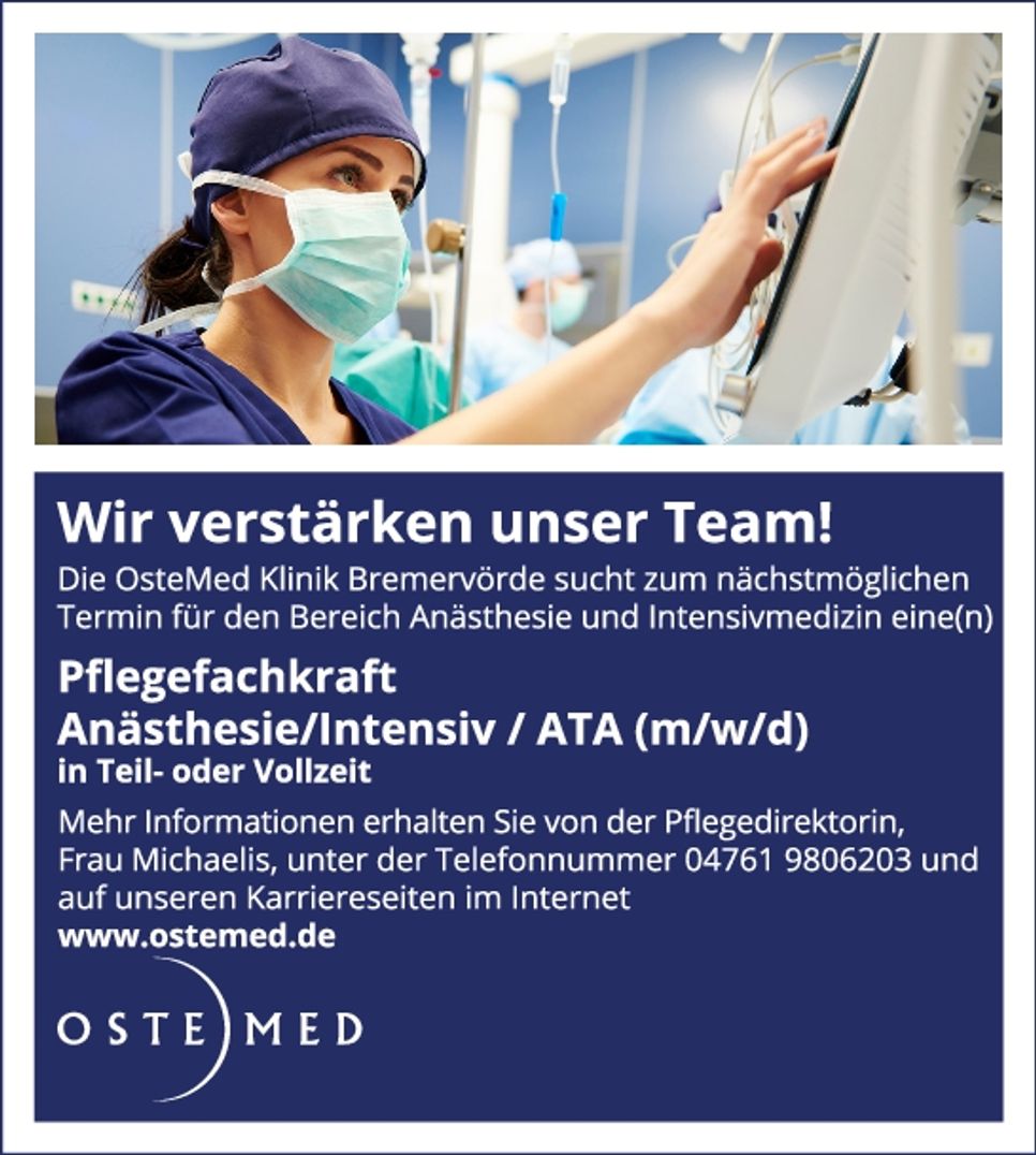 Pflegefachkraft Anästhesie