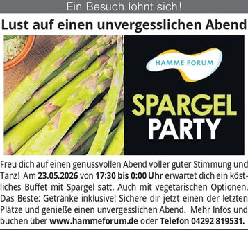 Sitzplatz Spargelparty