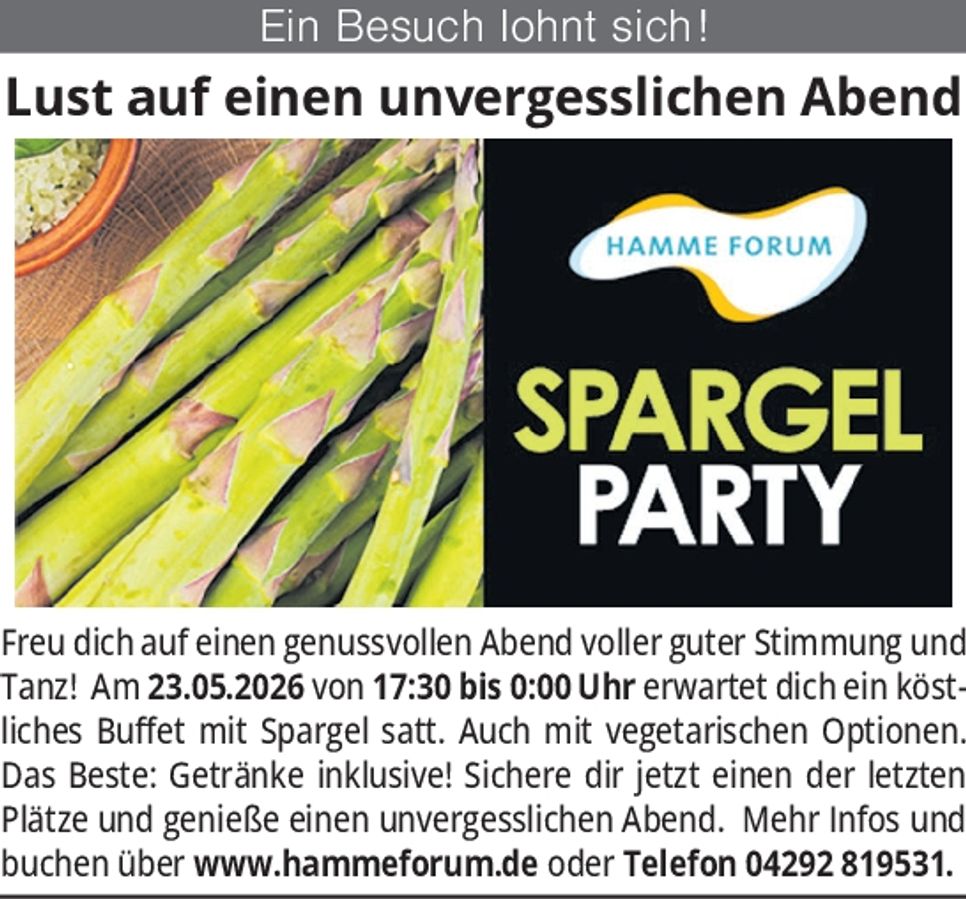Sitzplatz Spargelparty