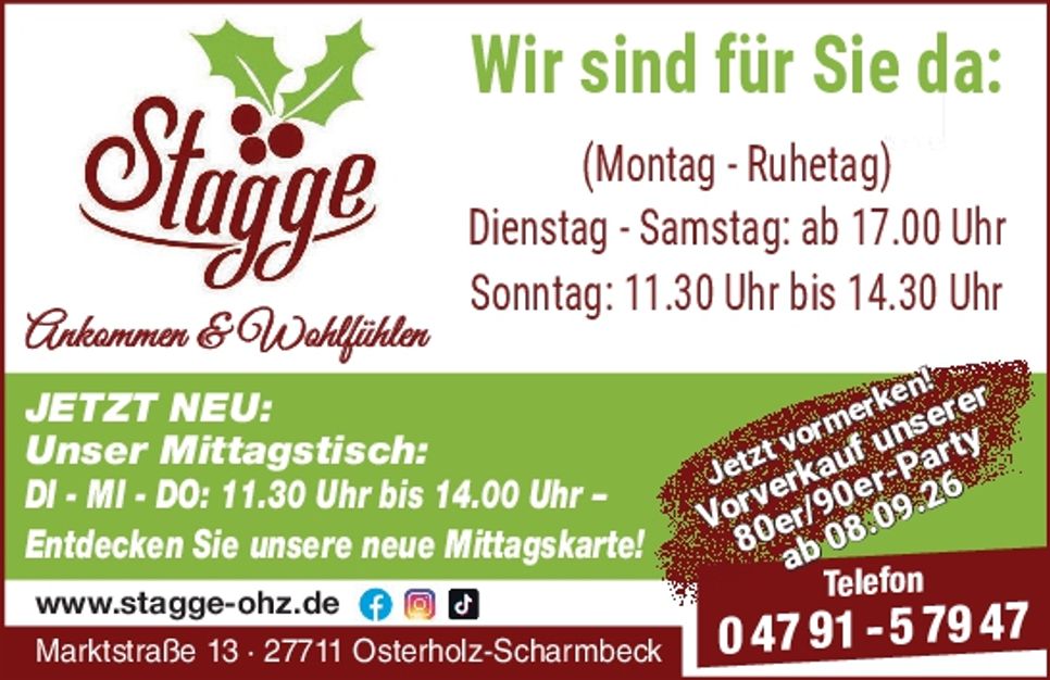 Image NEU Öffnungszeiten 26+Mittagstisch