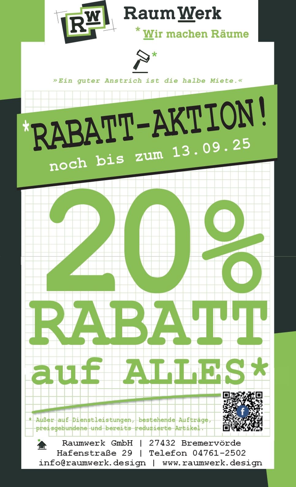 Rabatt-Aktion noch bis zum 13.09.25
