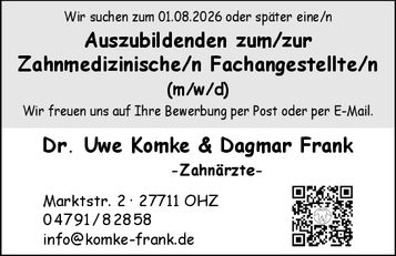 Azub Zahnmed. Fachangestellte