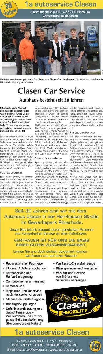 30 Jahre Clasen Car