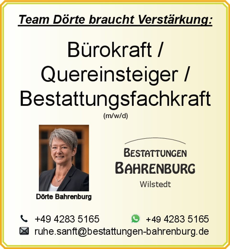 Bestattungsfachkraft m/w/d gesucht