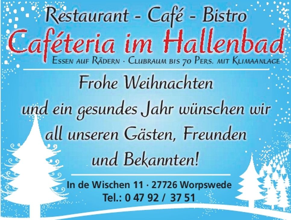 Weihnachtsgruß, blau u. rot