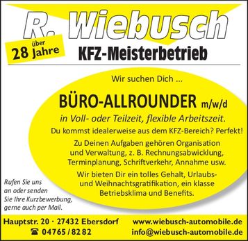 Büo-Allrounder m/w/d