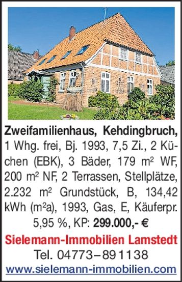 Kehdingbruch Zweifamilienhaus 