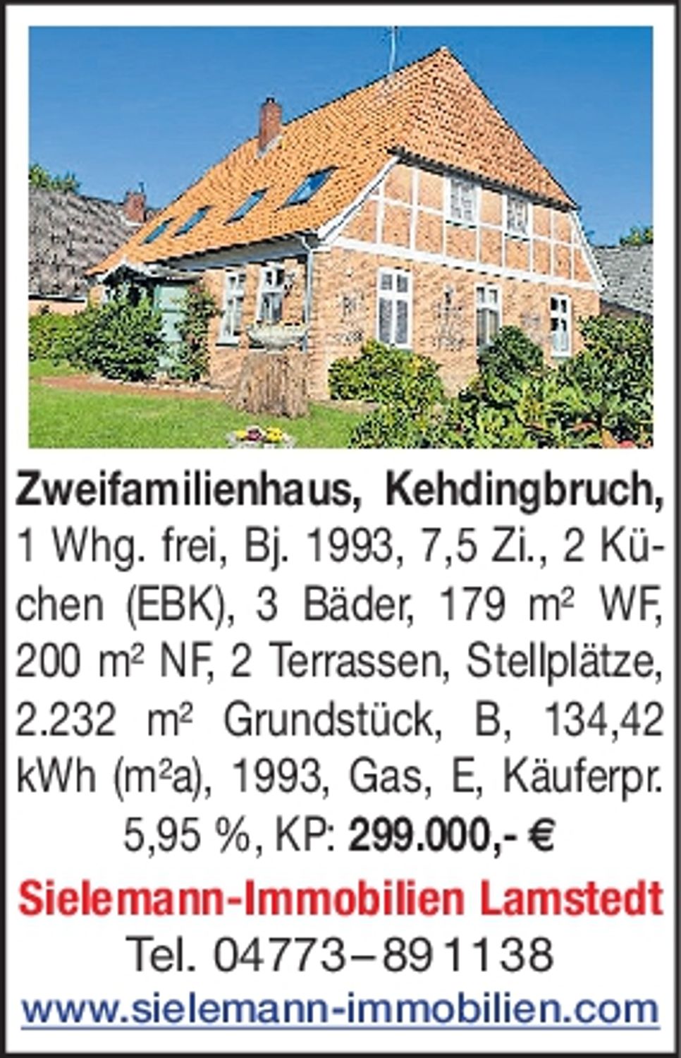 Kehdingbruch Zweifamilienhaus 