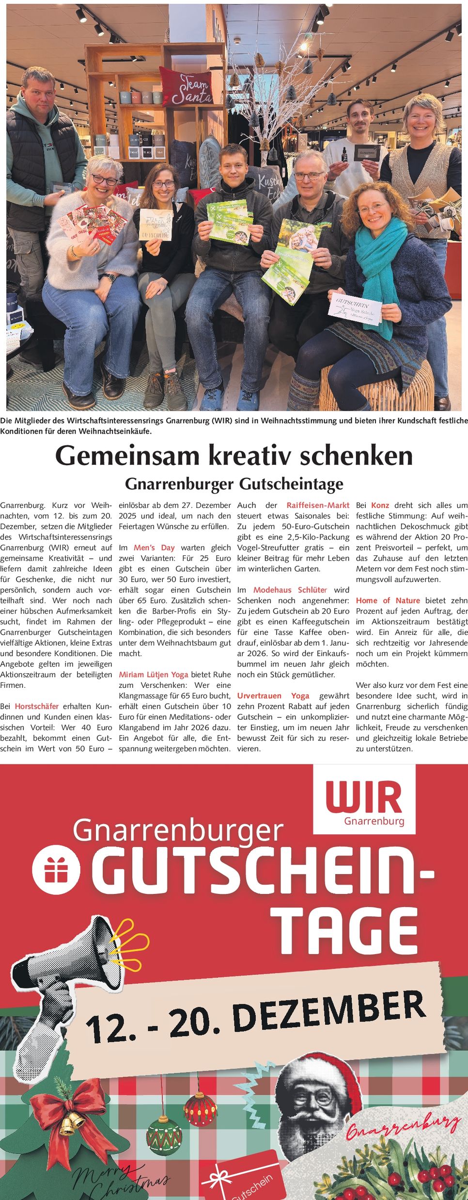 WIR Gnarrenburger Gutscheintage