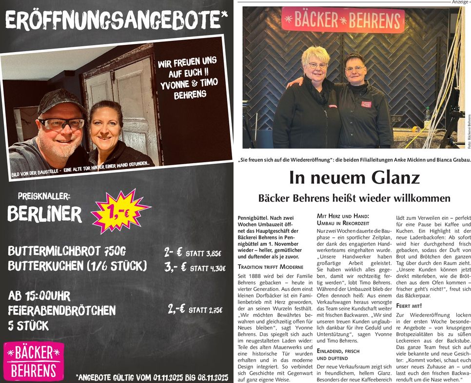 Neueröffnung nach Umbau